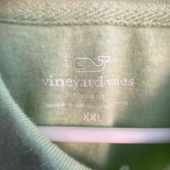 Vineyard Vines Polo Shirt Mens Size XXL Golf Slim Fit Short Sleeve Whale Light - Picture 8 of 9